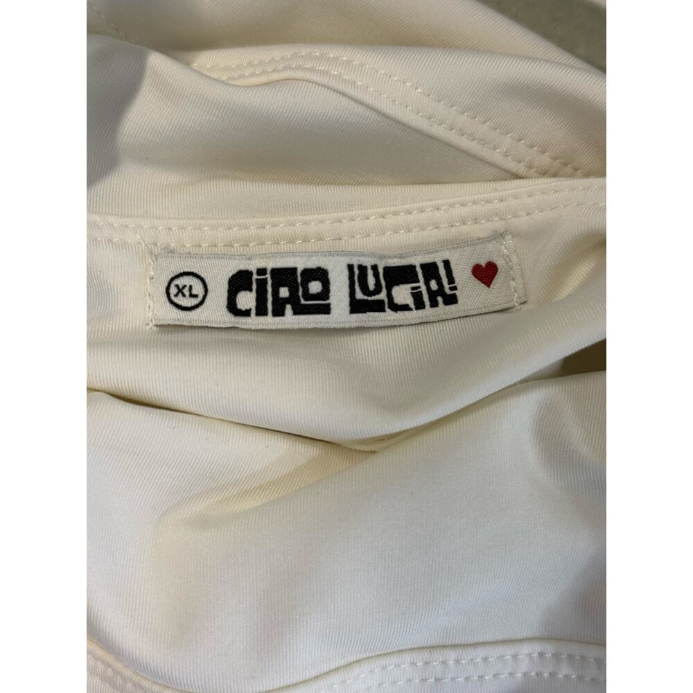 Ciao Lucia Tank Top Women's XL White Crop Made in Los Angeles USA - Picture 6 of 7